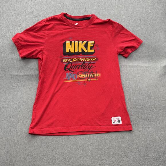 Nike Shirt Mens Medium Red The Nike Tee Graphic Fresh Since 1972 Sportswear - Picture 1 of 10